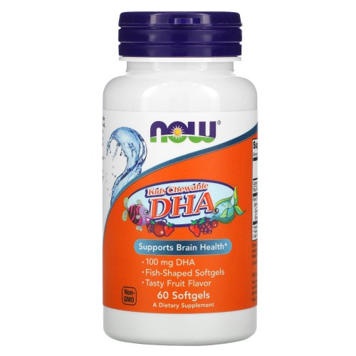 NOW Foods ДГК (DHA) для детей 60 жевательных таблеток
