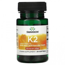 Swanson Ultra Natural Vitamin K2 50 мкг 30 softgel