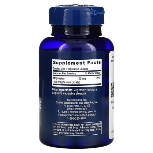 Life Extension Magnesium Citrate 100 мг 100 vcaps