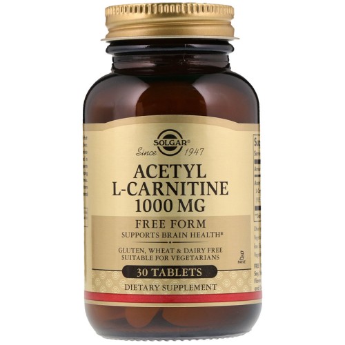Solgar Acetyl L-Carnitine 1000 мг 30 таблеток