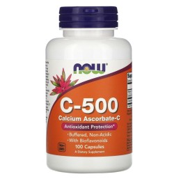 Now foods Vitamin C-500 Ascorbate 100 vcaps