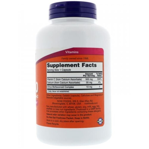 Now foods Vitamin C-500 Ascorbate 100 vcaps