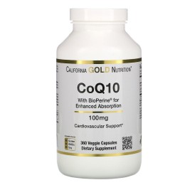 California Gold Nutrition коэнзим Q10 с Bioperine 100 мг 360 капс.