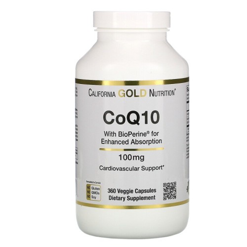 California Gold Nutrition коэнзим Q10 с Bioperine 100 мг 360 капс.