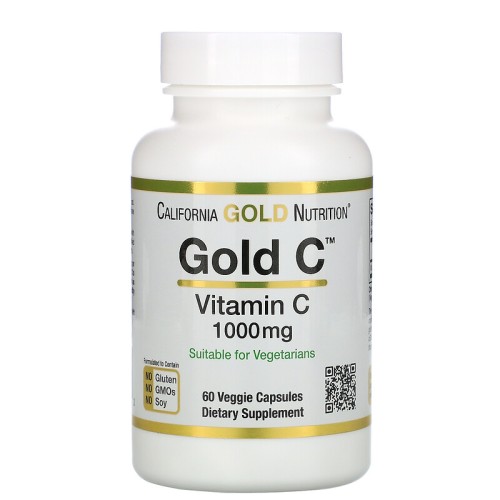 California Gold Nutrition Gold C витамин C 1000 мг 60 растительных капсул