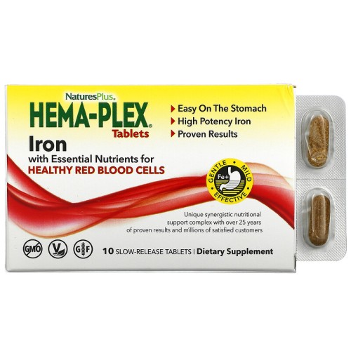 Natures Plus HEMA-PLEX Iron 30 таб
