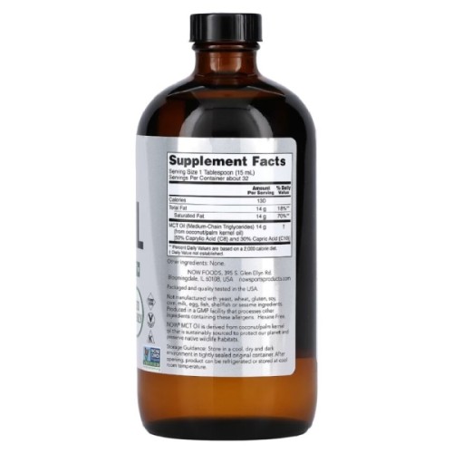 Now foods MCT Oil 473 мл Орех-Ваниль