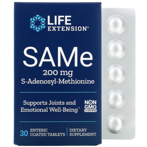 Life Extension SAMe 200 мг 30 кишечнорастворимых таб