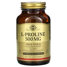 Solgar L-Proline 500 мг 100 растительных капсул