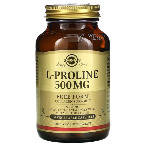 Solgar L-Proline 500 мг 100 растительных капсул