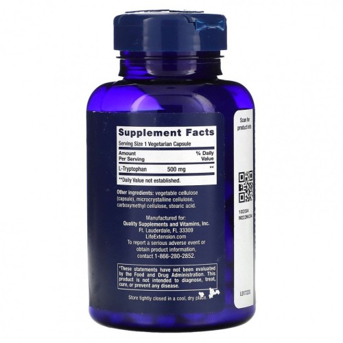 Life Extension L-Tryptophan 500 мг 90 vcaps