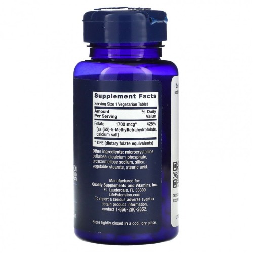 Life Extension Optimized Folate 1700 мкг 100 таб