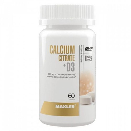 Maxler Calcium Citrate + D3 60 таб