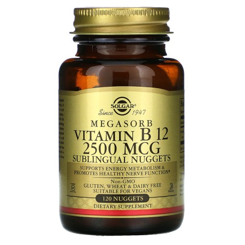 Solgar Megasorb Vitamin B12 2500 mcg 120 Nuggets