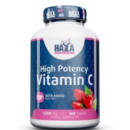 Haya Labs High Potency Vitamin C 1000 мг with rose hips 100 таб