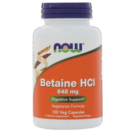Now foods Betaine HCl 648 мг 120 vcaps