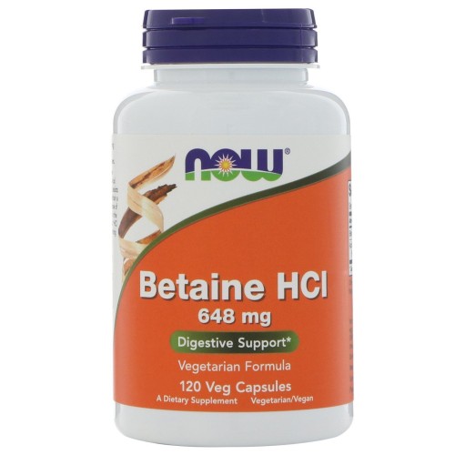 Now foods Betaine HCl 648 мг 120 vcaps