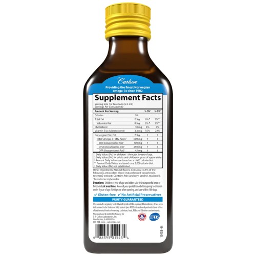 Carlson Kid's The Very Finest Fish Oil 800 мг 200 мл