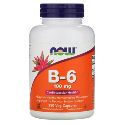 Now foods Vitamin B-6 100 мг 250 vcaps