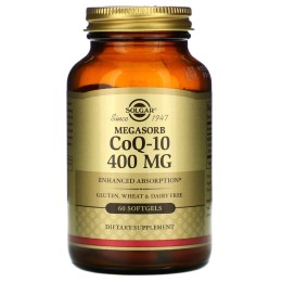 Solgar Мегасорб с CoQ-10 400 мг 60 мягких желатиновых капсул