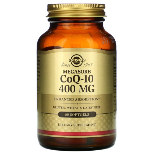 Solgar Мегасорб с CoQ-10 400 мг 60 мягких желатиновых капсул