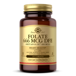 Solgar Folate 666 мкг DFE (Folic Acid) 400 мкг 100 таб