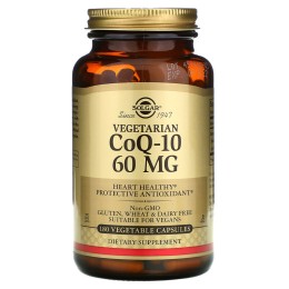 Solgar Вегетарианский CoQ-10 60 мг 180 растительных капсул