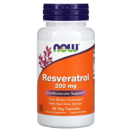 Now Foods Resveratrol 200 мг 60 vcaps