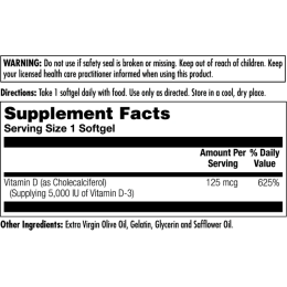 KAL Vitamin D3 5000 МЕ 90 мягких капсул