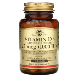 Solgar Vitamin D3 1000 МЕ 180 таб