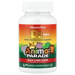 NaturesPlus Animal Parade Vitamin D3 500 МЕ 90 жевательных таблеток