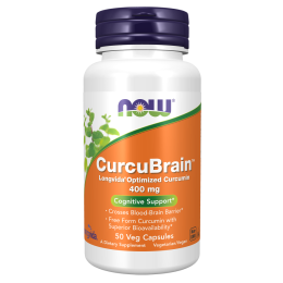 NOW foods CurcuBrain Longvida 400 мг 50 капс